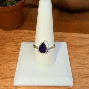African Amethyst Ring - Size 10 - .925 Sterling Silver